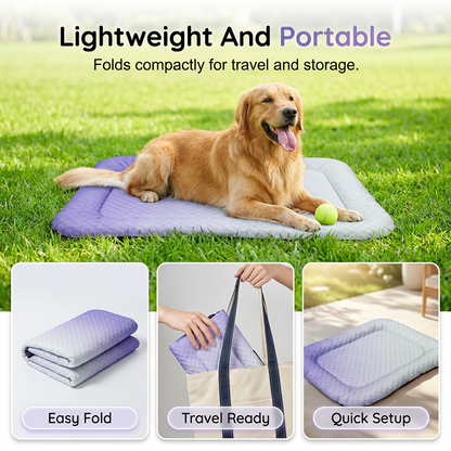 Gradient Ice Silk Pet Cooling Mat, Washable for Dogs & Cats, Multi Sizes