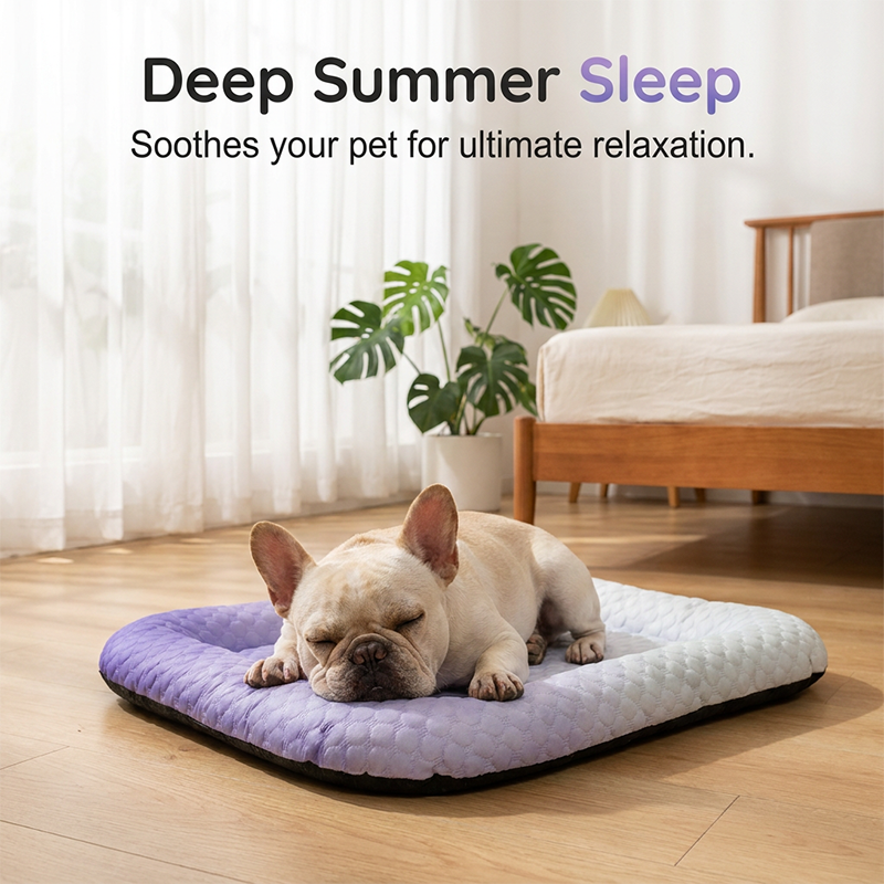 Gradient Ice Silk Pet Cooling Mat, Washable for Dogs & Cats, Multi Sizes