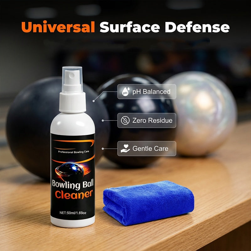 Pro-Grade Bowling Ball Cleaner – Removes Oil, Restores Performance, Includes Towel