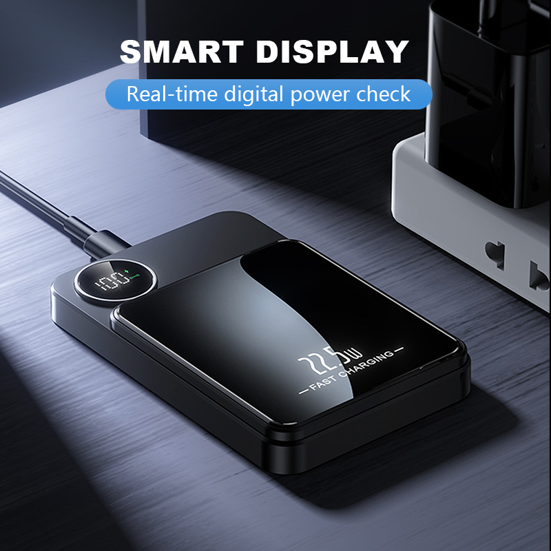 22.5W Slim Magnetic Power Bank, Charges 3 Devices Together