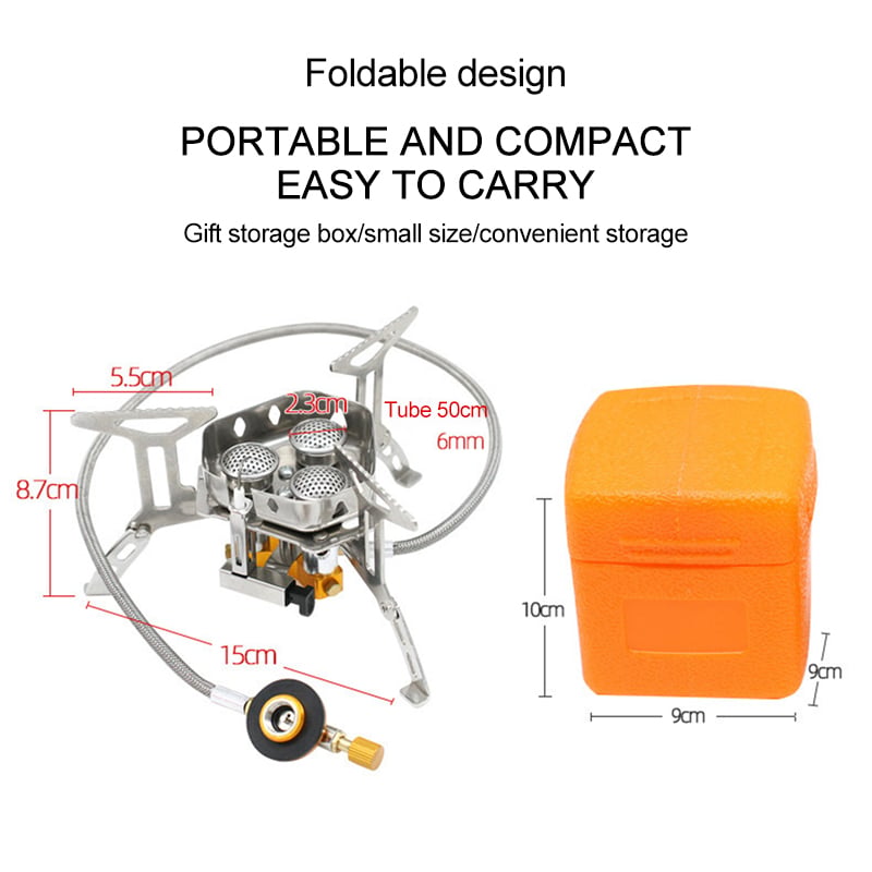 🔥Camping Gas Burner – 5800W, Piezo Ignition, Windproof