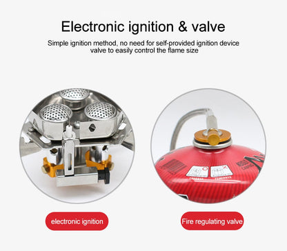 🔥Camping Gas Burner – 5800W, Piezo Ignition, Windproof