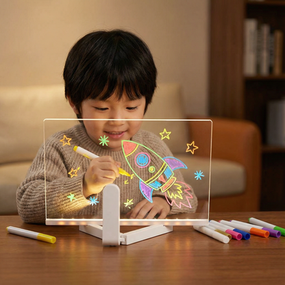 LED Writing Board for Kids – Reusable Light-Up Drawing & Learning Pad