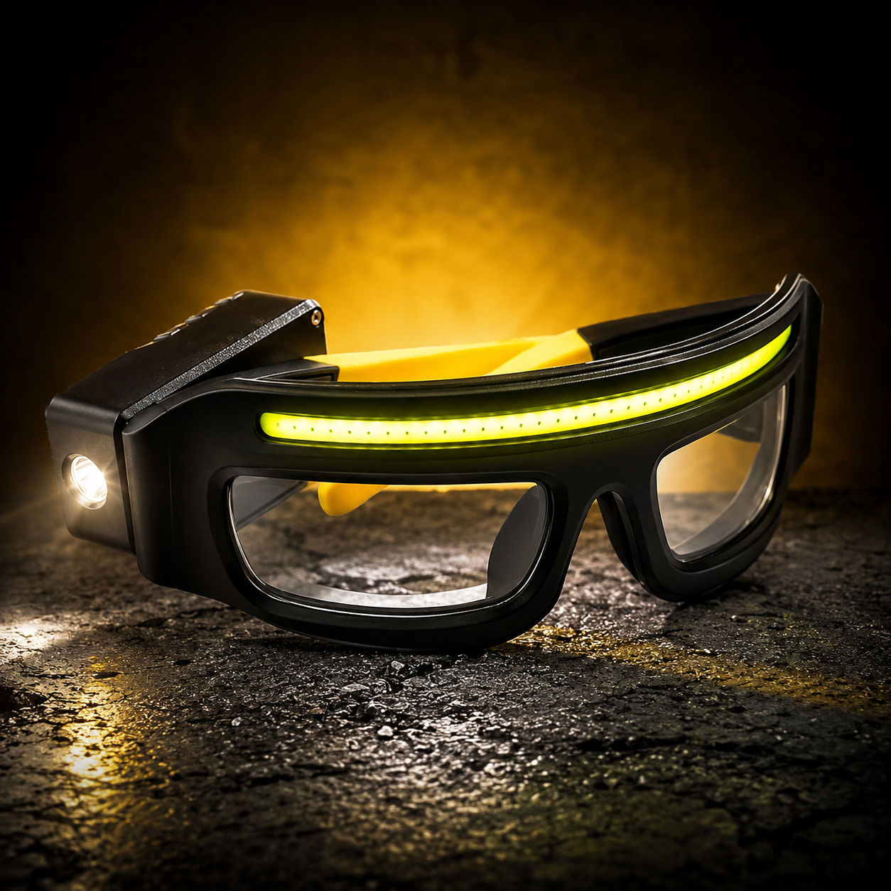 LED Light Equipped Working Goggles
